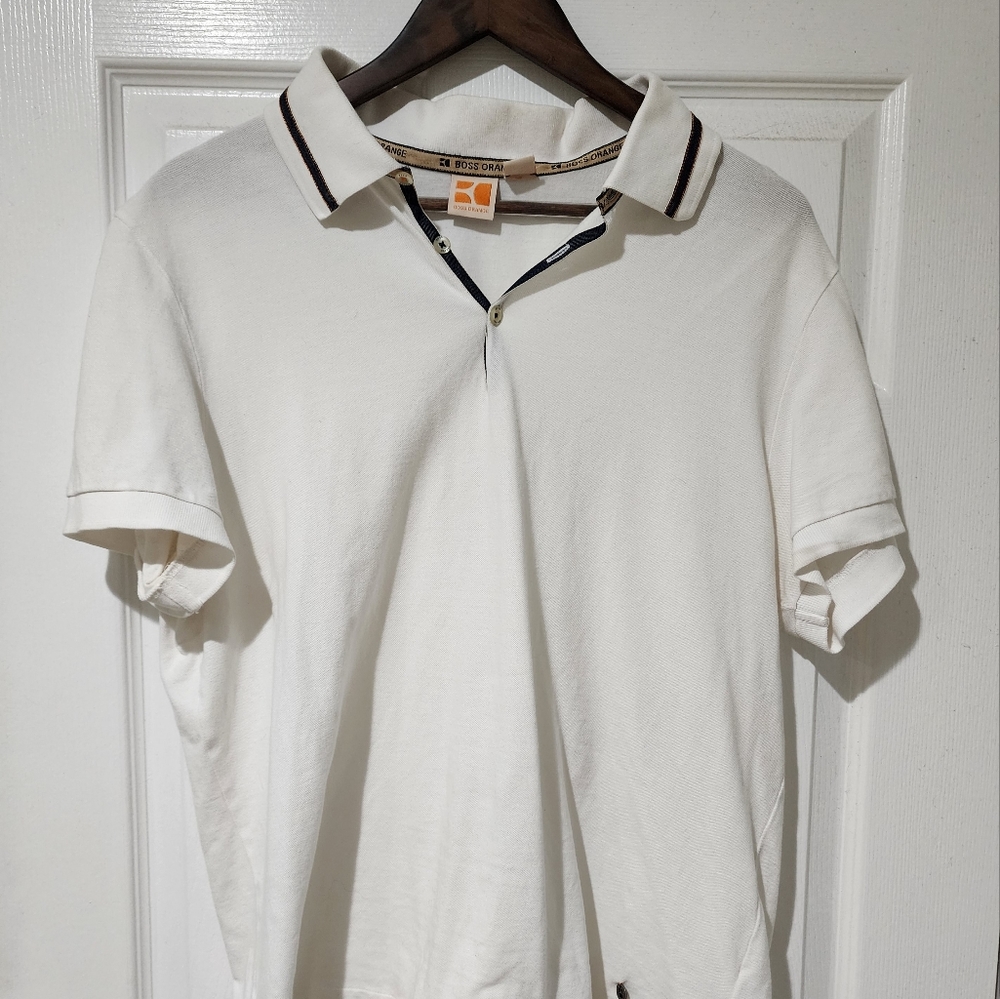 Boss Orange white polo size large, good condition